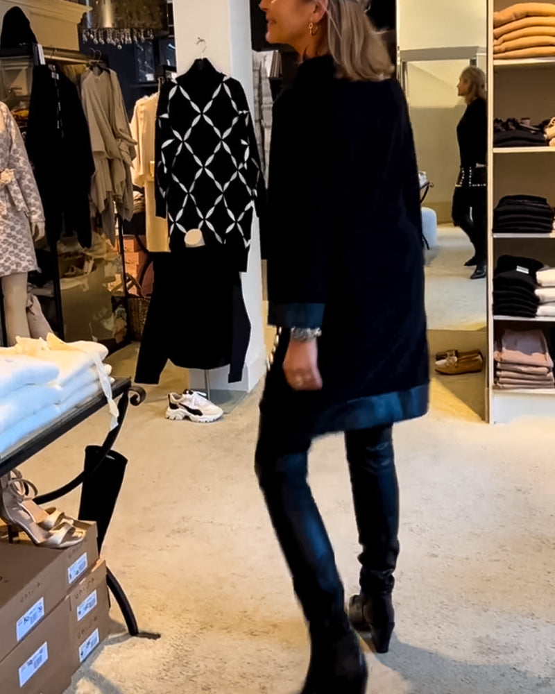 Robe décontractée à col rond avec poches