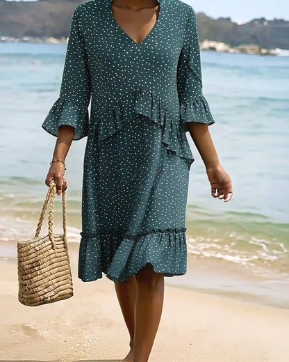 Polka Dot Ruffle Dress