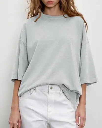 Batwing Sleeve Crew Neck Loose T-Shirt