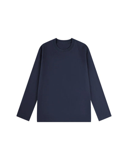Men's Crew Neck Long-Sleeve Slit T-Shirt