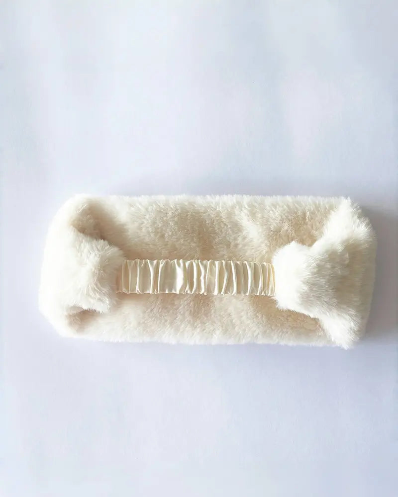 Wide Edge Soft Warm Windproof Cold-Proof Fuzzy Headband 2024 f/w accessoires spring
