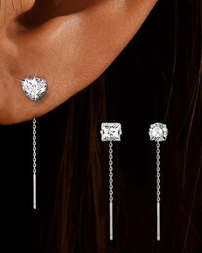 Temperament zircon tassel earrings jewelry