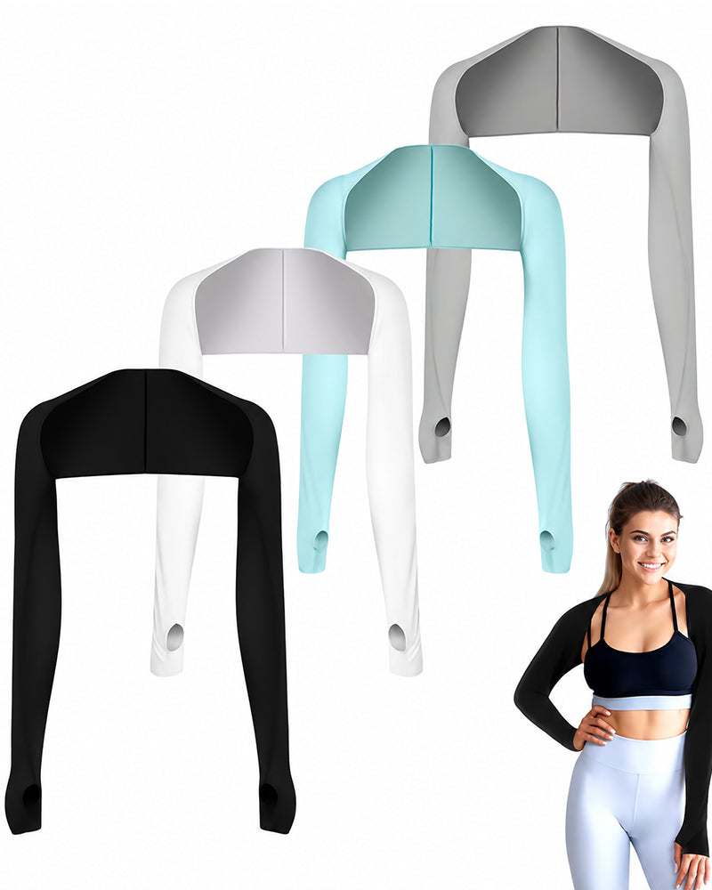 Women's 4-Pack Cooling UV Protection Arm Sleeves with Thumb Holes 2024 f/w accessories spring summer