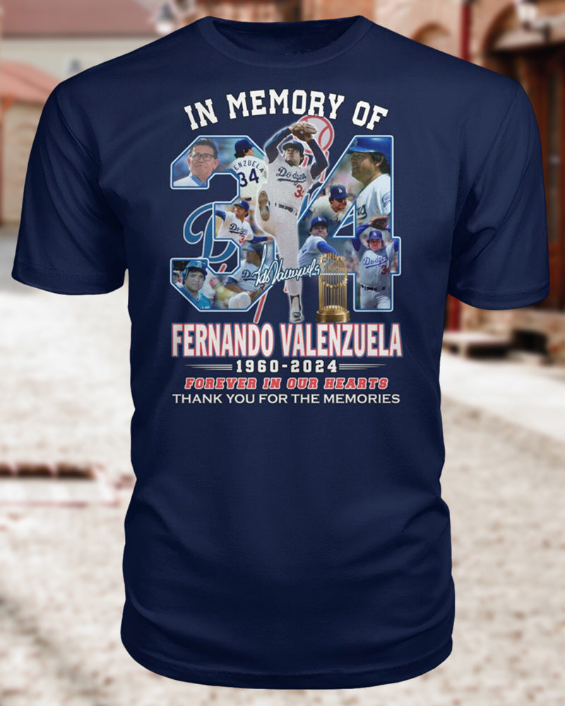 Men's Fernando Valenzuela Memorial T-Shirt 2024 f/w mexican legend spring summer t-shirts man