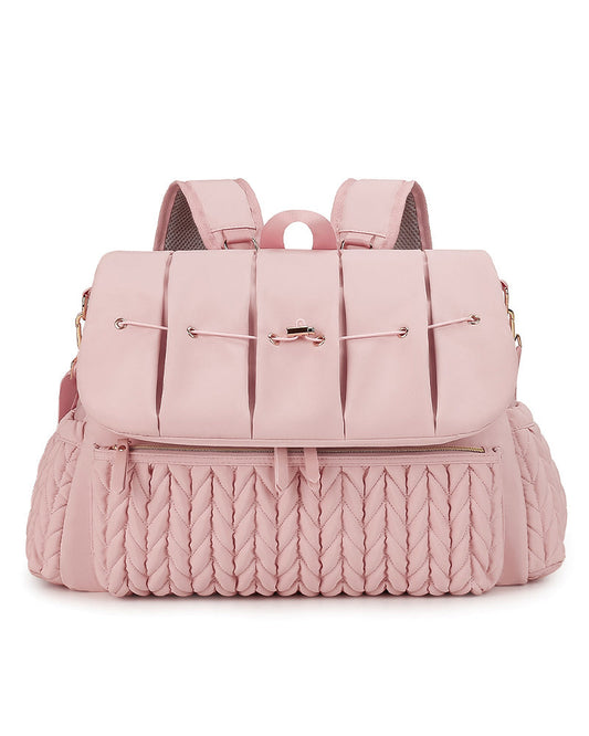Quilted Double-Shoulder Mommy Bag