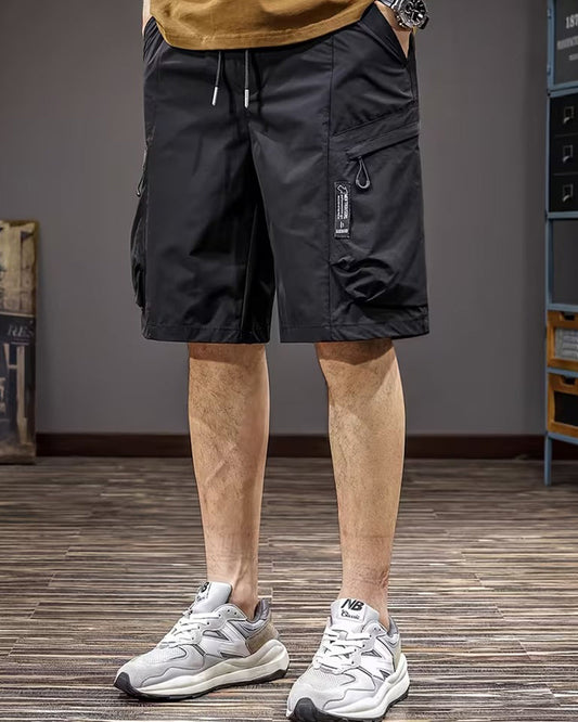 Men's Drawstring Solid Casual Bermuda Pant pants man spring summer