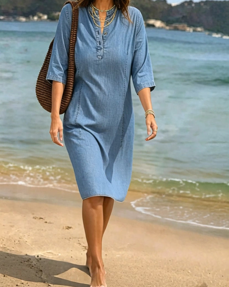 Loose Straight Denim Dress