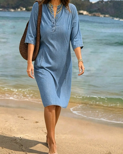 Loose Straight Denim Dress