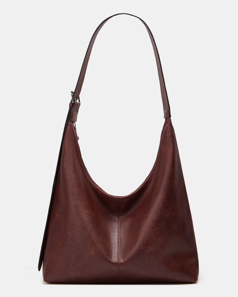 Women's Solid Color PU Leather Shoulder Bag 2024f/w bags spring summer