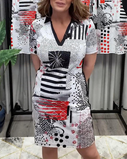 Abito da pendolare alla moda con scollo a V