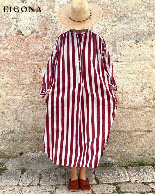 Casual long sleeve striped dress casual dresses spring summer