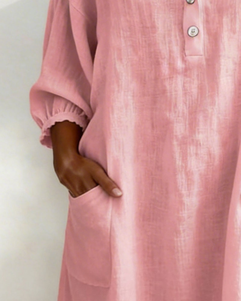 Square Neck Puff Sleeve Dress