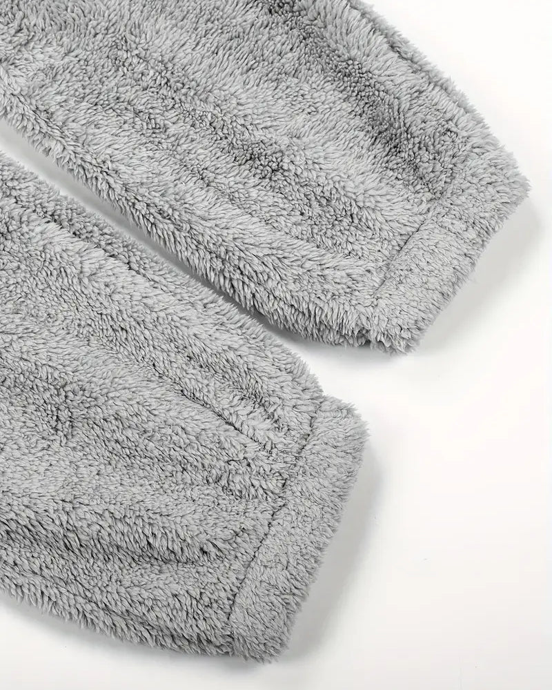 Tuta spessa e pelosa foderata in pile