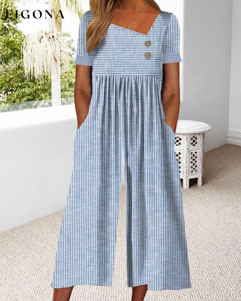 Pinstripe casual jumpsuit jumpsuits & rompers summer