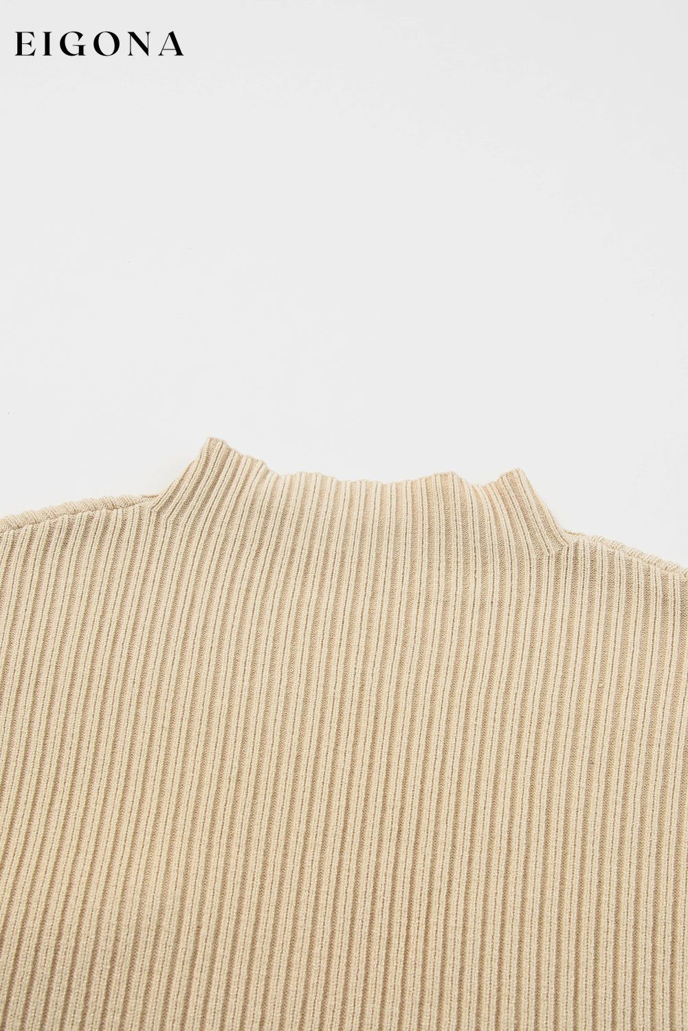 Oatmeal Patch Pocket Ribbed Knit Short Sleeve Sweater All In Stock Best Sellers cable knit clothes EDM Monthly Recomend Fabric Ribbed Hot picks Occasion Daily Print Solid Color Season Fall & Autumn shirt shirts short sleeve shirt Sleeve Short Sleeve Style Casual Sweater sweaters top tops