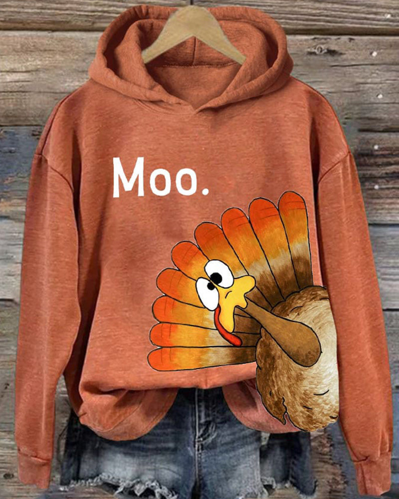 Women'S Thanksgiving Printed Hoodie 2024 f/w hoodies thanksgiving