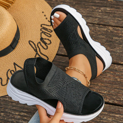 Breathable Mesh Platform Sandals