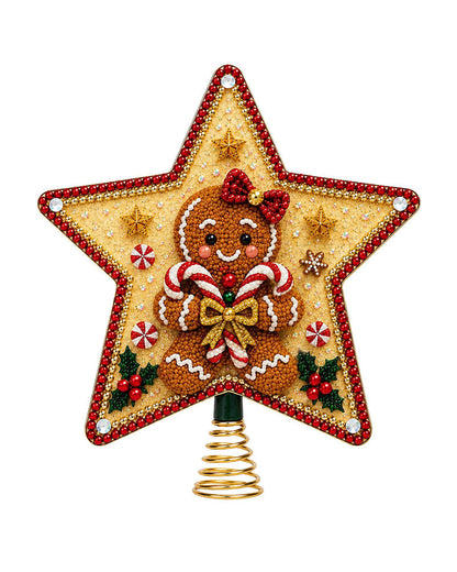 DIY Five-Pointed Star Diamond Painting Christmas Tree Topper