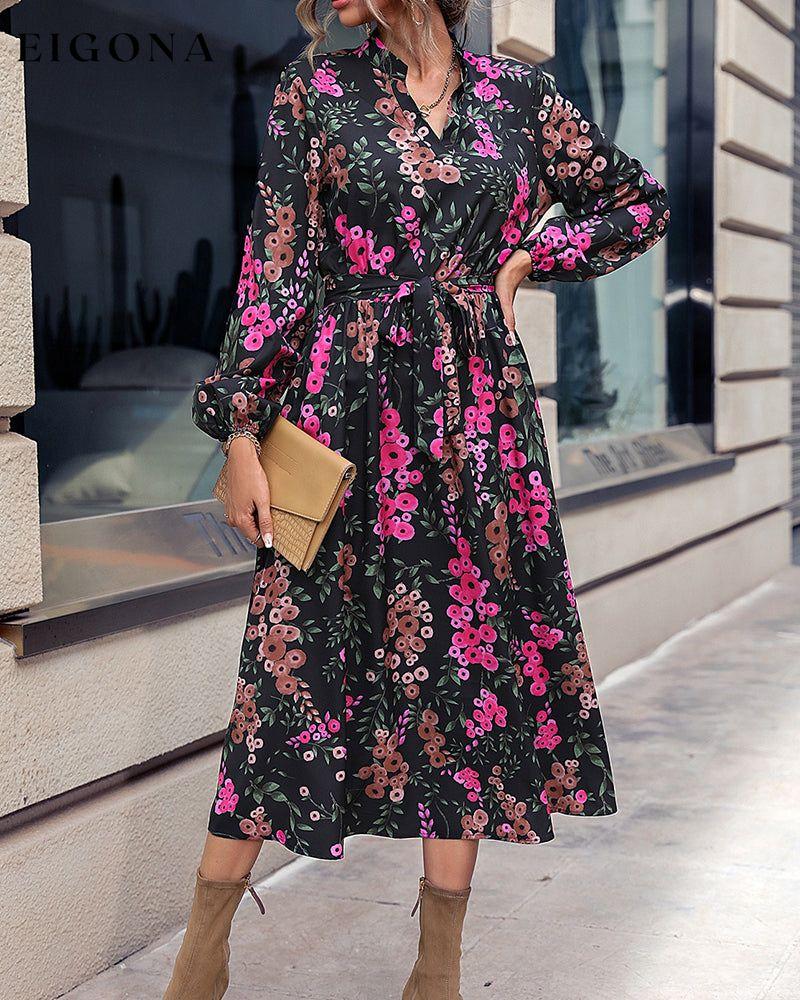 Floral Printed V Neck Dress 2023 f/w 23BF casual dresses Clothes Dresses spring