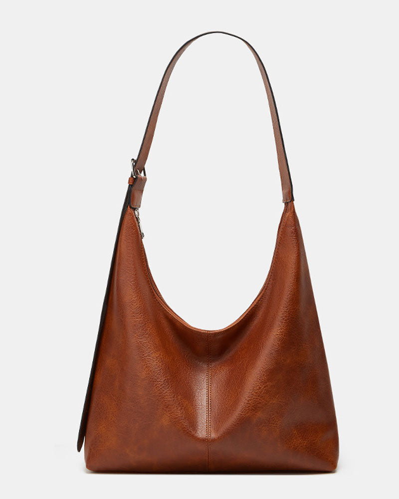 Women's Solid Color PU Leather Shoulder Bag 2024f/w bags spring summer