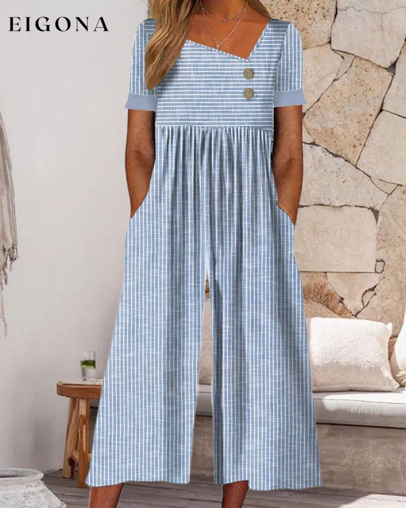 Pinstripe casual jumpsuit jumpsuits & rompers summer