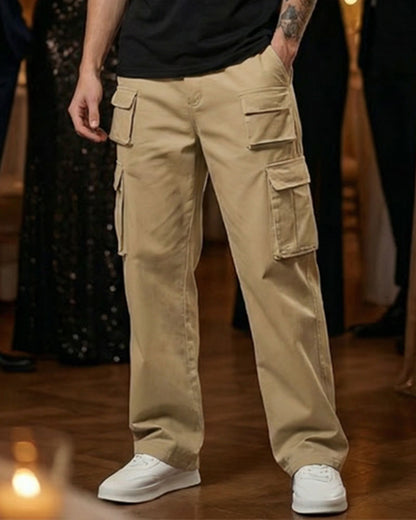 Men's Multi-Pocket Straight-Leg Cargo Pants