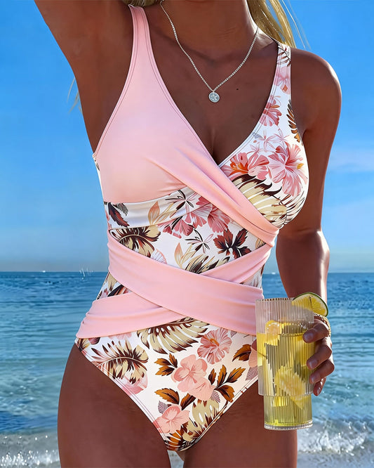 Contrast Floral One-Piece 2024 f/w one-piece spring summer