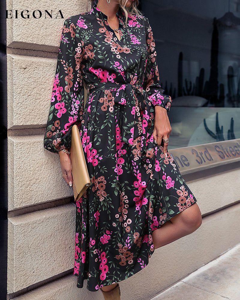 Floral Printed V Neck Dress 2023 f/w 23BF casual dresses Clothes Dresses spring