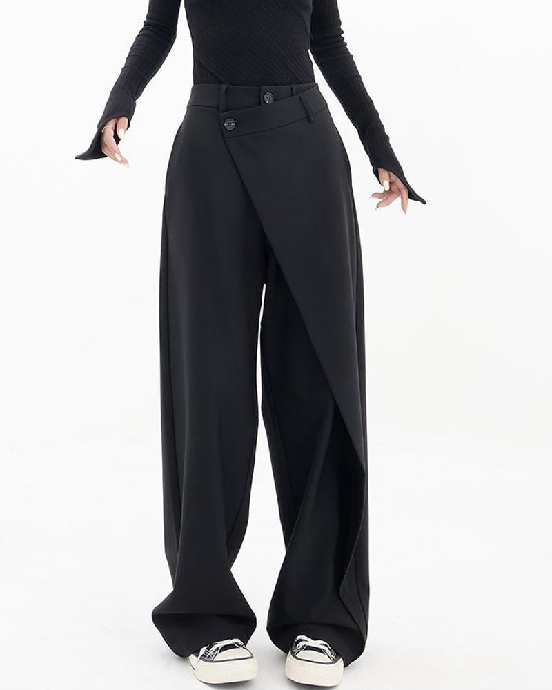 Irregular patchwork solid color trousers 2023 f/w 23BF pants