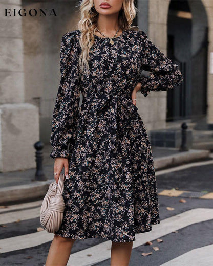 Floral print elegant dress 2023 f/w 23BF casual dresses Clothes Dresses spring