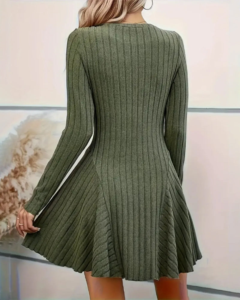 A-Line Long Sleeve Dress 2024 f/w casual dresses
