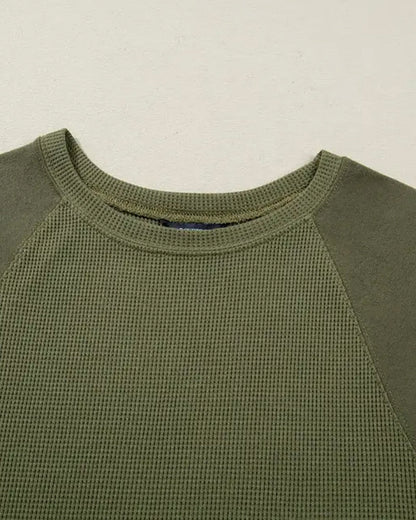 Solid Color Three-Quarter Sleeve T-Shirt