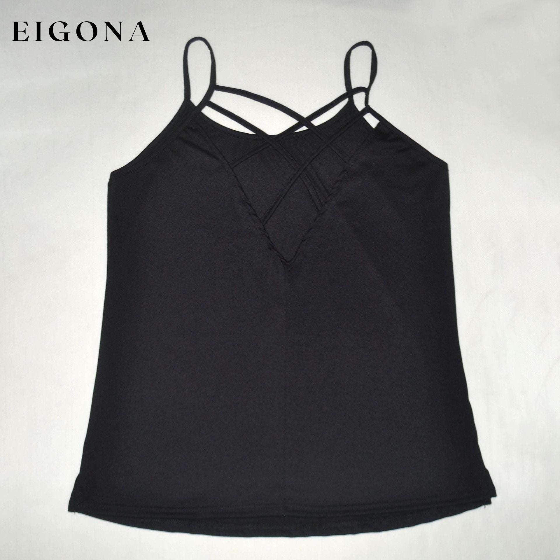 Comfy Casual Stylish Top with Criss-Cross Back Design __stock:50 clothes refund_fee:800 tops