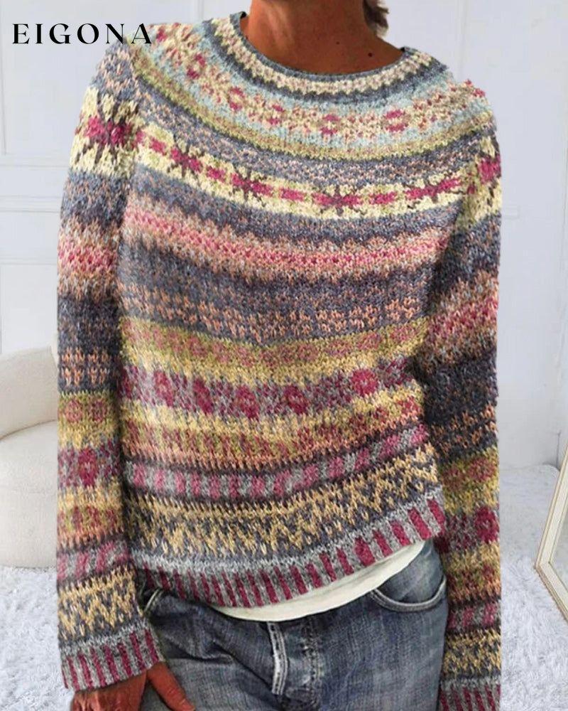 Colorful Round Neck Sweater 2023 f/w 23BF clothes Sweaters sweaters & cardigans Tops/Blouses