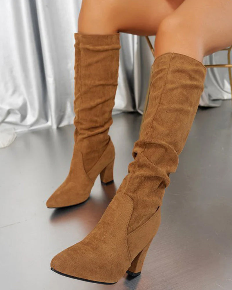💥New Arrivals Now Hot Selling-Women’s Stylish Solid Color High Heel Boots