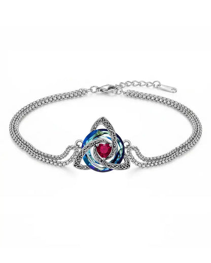 Birthstone Trinity Knot Bracelet