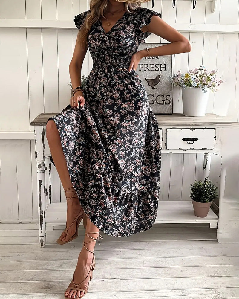 Floral Waist Tie Dress casual dresses spring summer