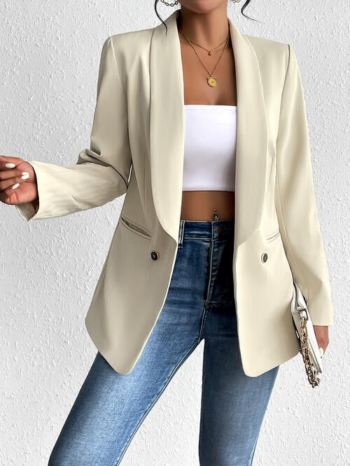 Open Front Long Sleeve Blazer blazer blazers clothes DY Ship From Overseas