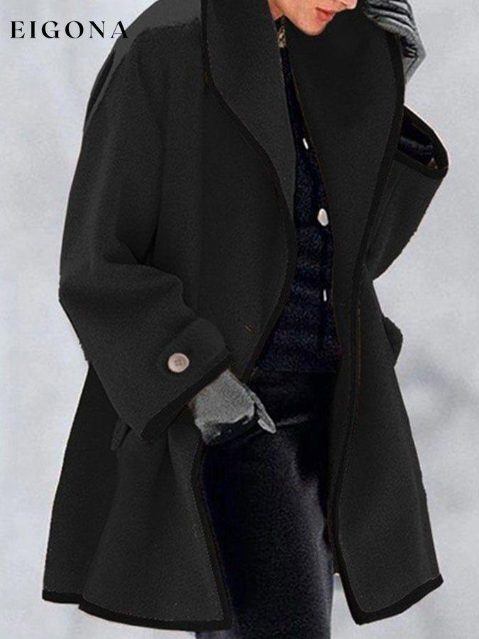 Loose Woolen Long Sleeve Coat top tops winter sale