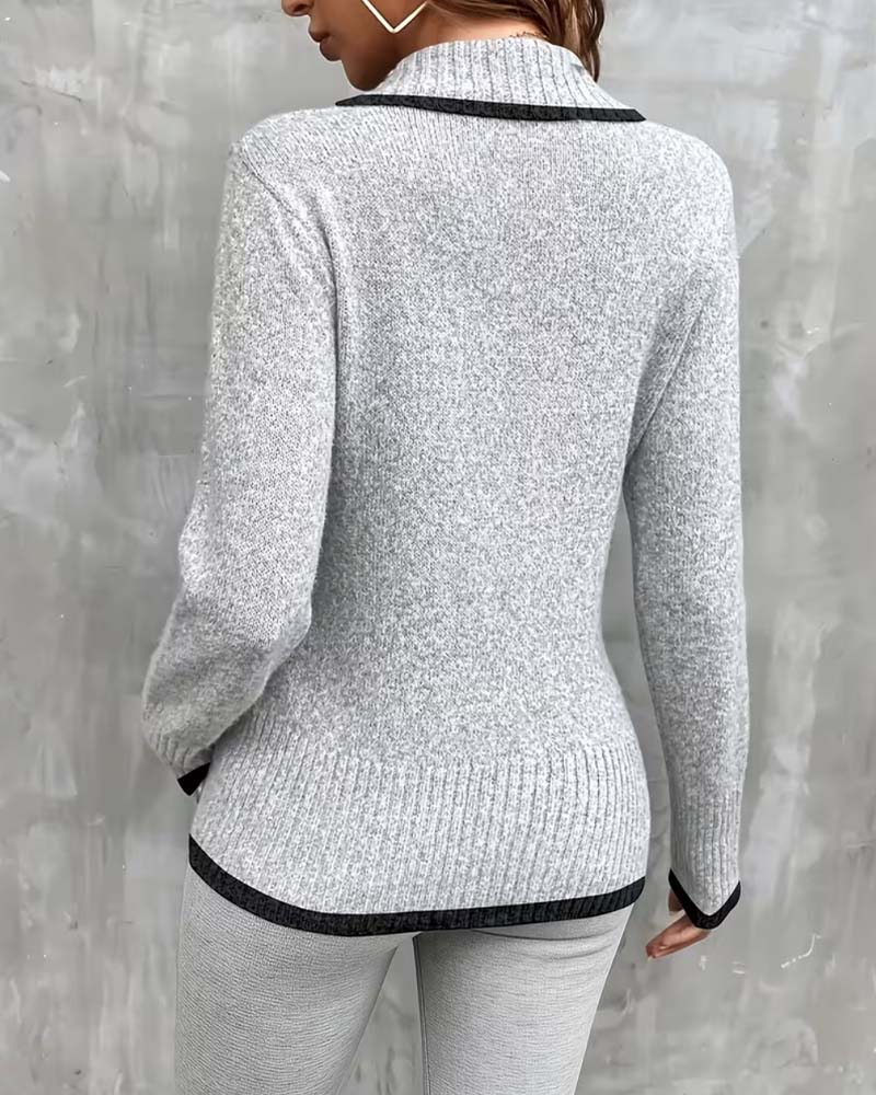 Long Sleeve V-Neck Pullover 2024 f/w pullovers spring