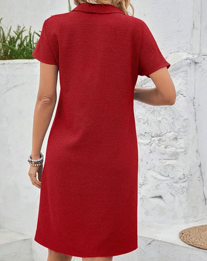 Casual Lapel Straight Dress