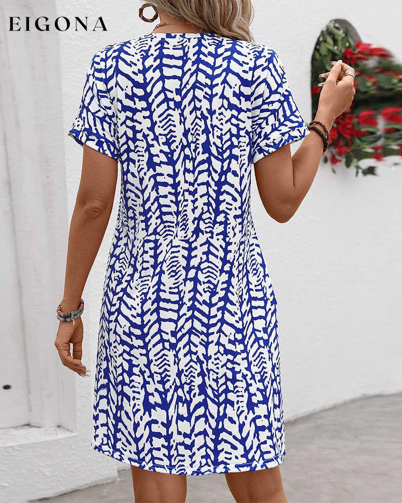 Crew neck printed casual dress casual dresses summer