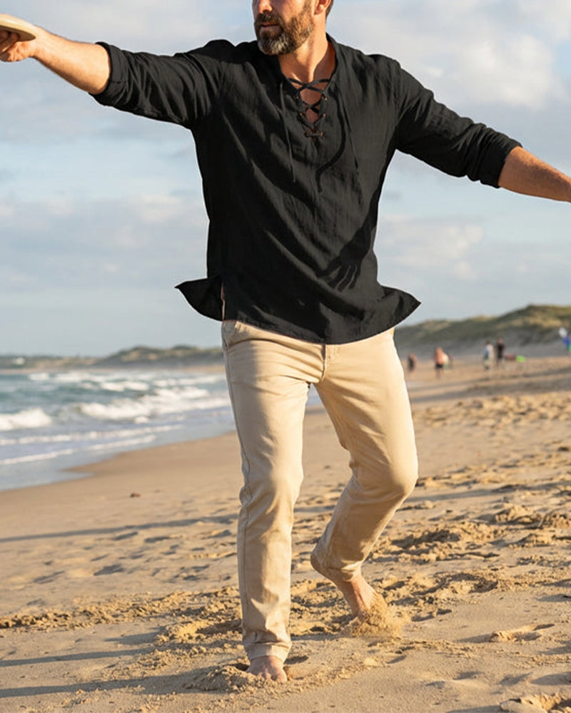 Men's Casual Shirt in Solid Color – Classic, Comfortable & Versatile to Combine 👔