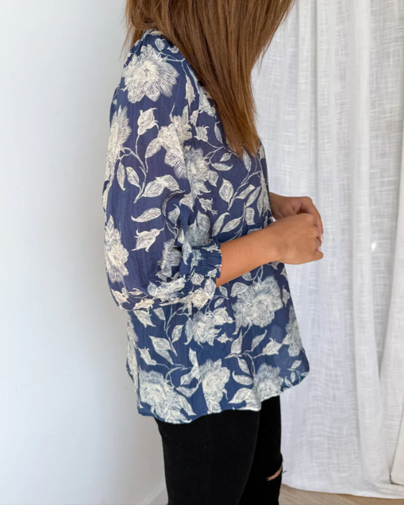 Stylish Botanical Print Shirt