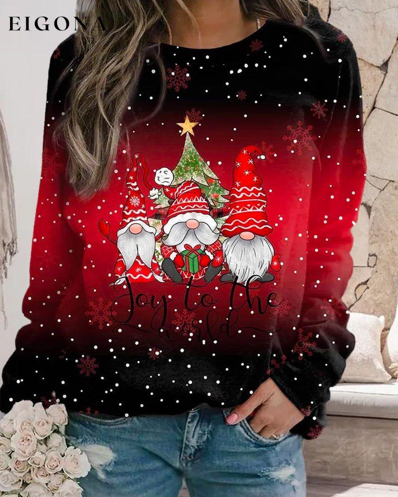 Christmas pattern gradient sweatshirt 2023 f/w 23BF christmas clothes hoodies & sweatshirts Sweaters sweatshirts tops