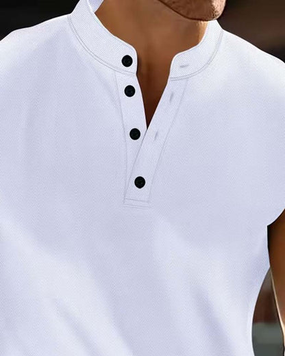 Men's Henry Solid Color Sports Tank Top