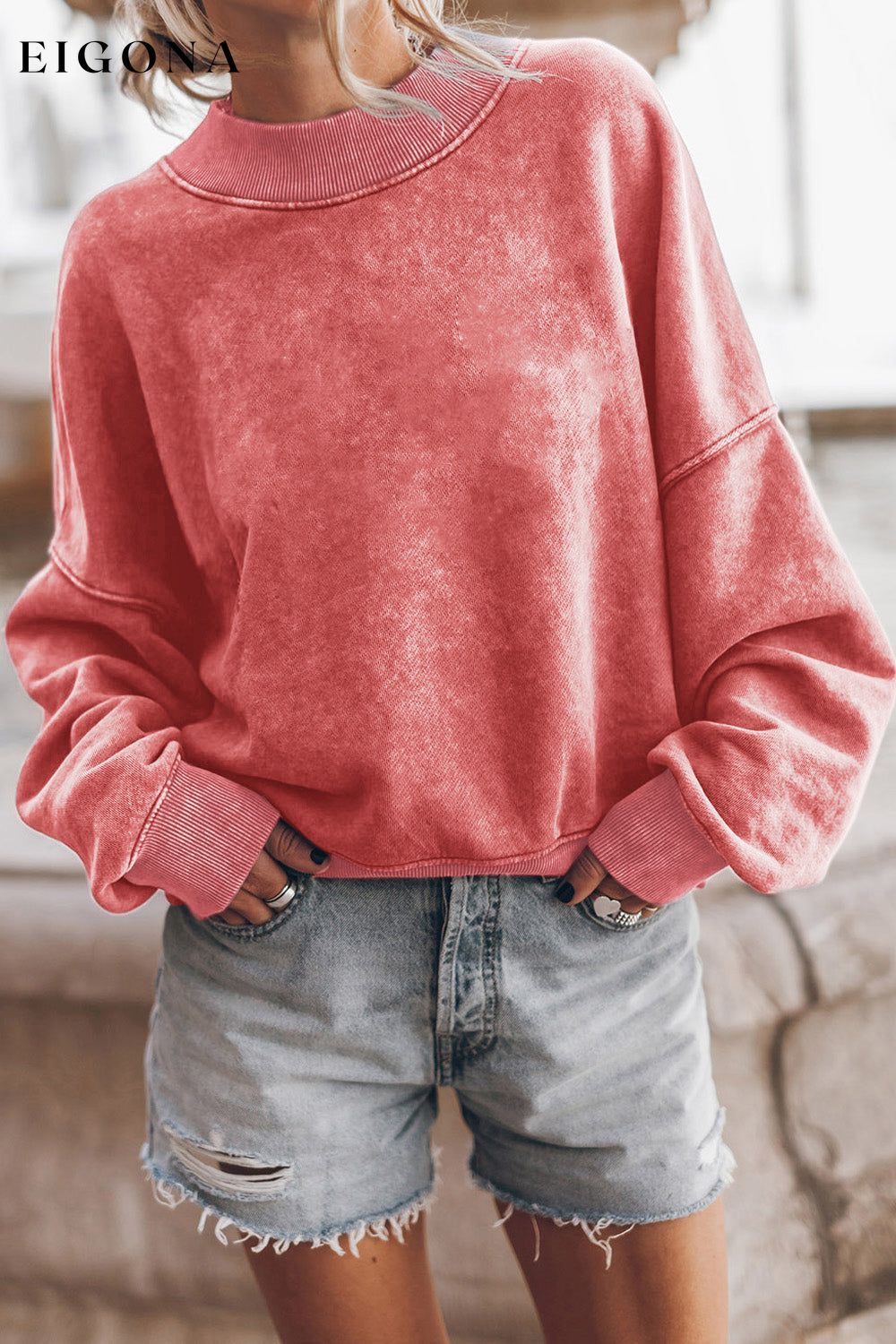 Round Neck Dropped Shoulder Sweatshirt Strawberry clothes long sleeve Orange Ship From Overseas sweater sweaters SYNZ trend