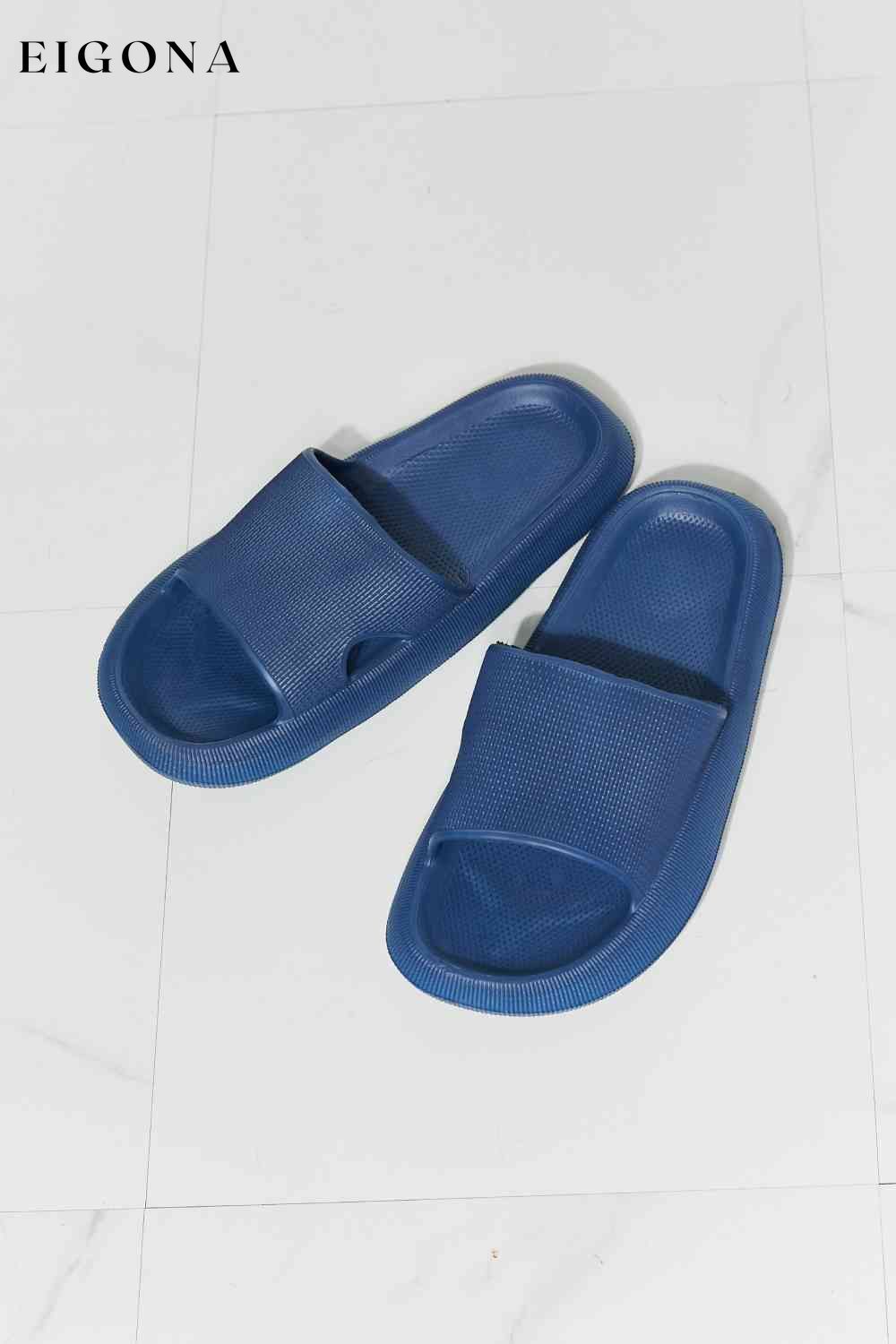 Arms Around Me Open Toe Slide in Navy Melody Ship from USA shoes womens shoes