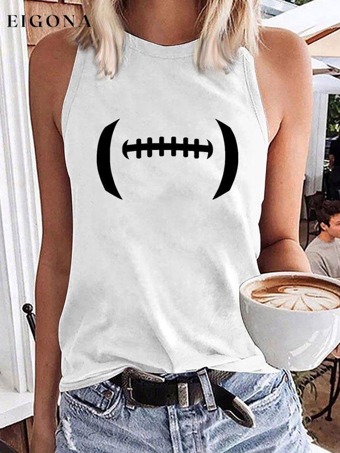 Women's American Football Print Tank Top ball print