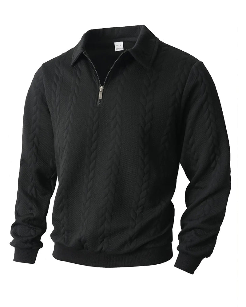 Lapel Half Zipper Casual Hoodie 2024 f/w hoodies & sweatshirts (men) spring